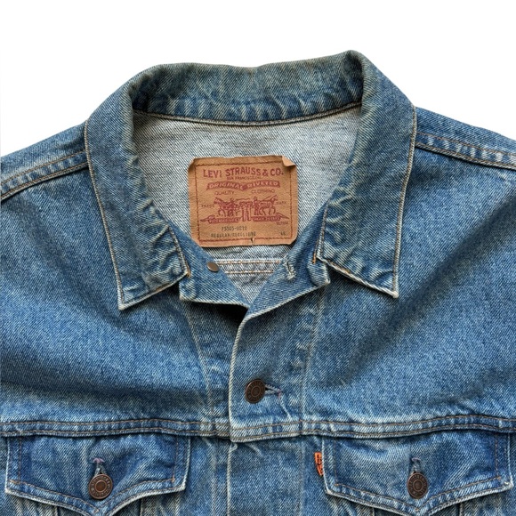 Vintage 80s Levi’s Orange Tab Type III Denim Trucker Jacket Size 48 / Large - Picture 3 of 12